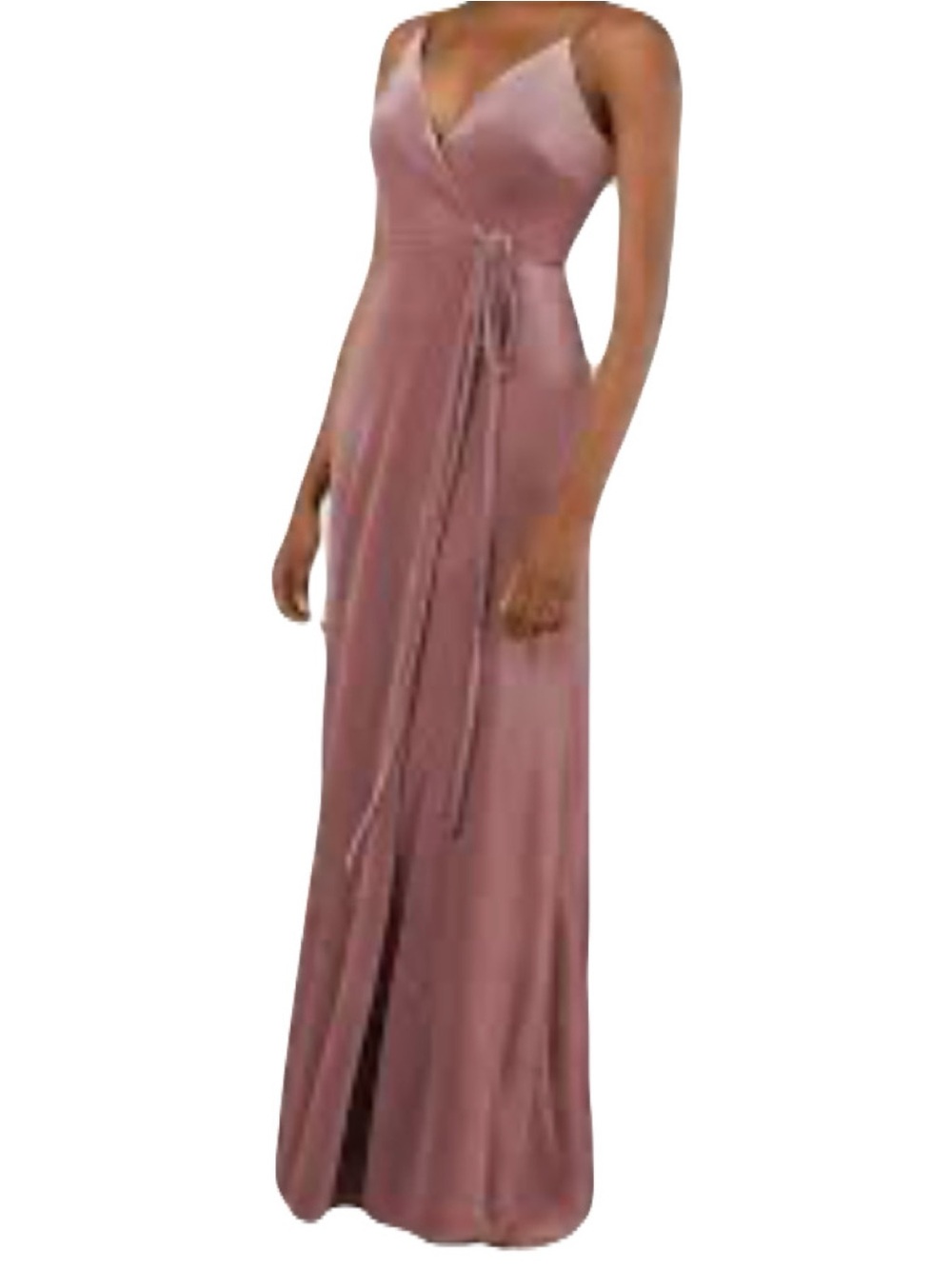NEElegant Mauve Wrap Maxi Dress with Tie Waist